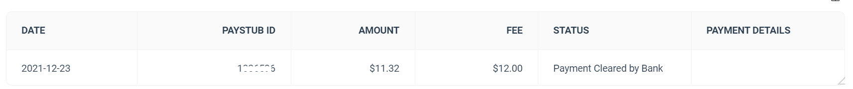 Withdraw history from an affiliate platform